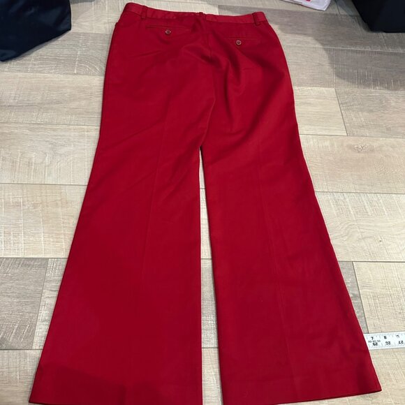 EXPRESS DESIGN STUDIO EDITOR PANTS FLARE SIZE 10 DEEP RED - Picture 8 of 8